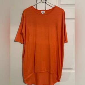 Lularoe Irma orange /coral t shirt. Nwot $25